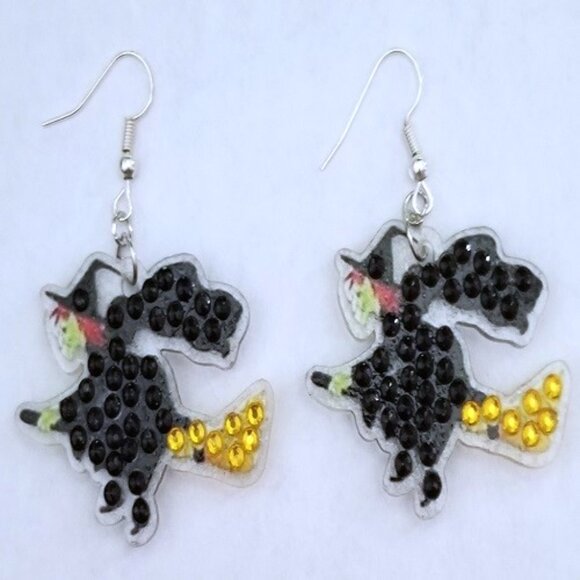 Spooky Rhinestone Earrings - Picture 9 of 10